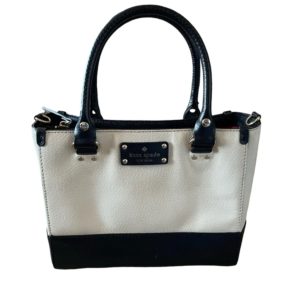 Kate Spade Berkeley Lane Quinn Satchel Ivory and Black